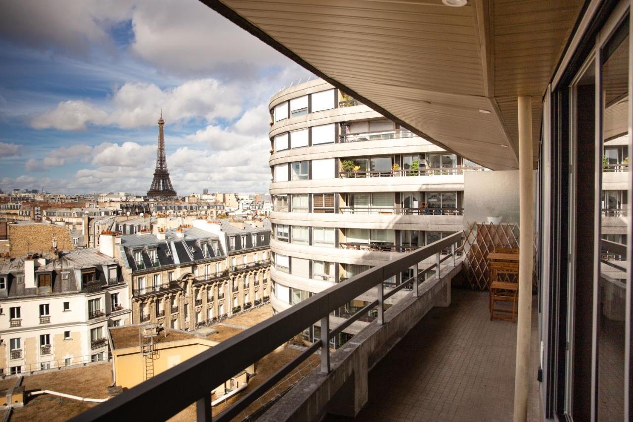 Appartement Vue Tour Eiffel Paris Extérieur photo
